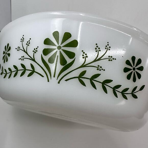 Vintage Glassbake J235 1Qt Casserole W/Lid And 1.5Qt Baker No Lid 2 Floral Bowls - Picture 10 of 12